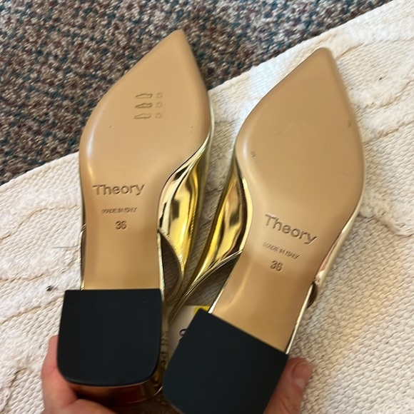 🆕️Theory Slingback Pump in Metallic Leather size 36 (6) - Picture 6 of 6
